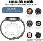 ⁦سوار رياضي سيليكون ناعم لجالاكسي ووتش 6 كلاسيك 47 ملم 43 ملم وجالاكسي ووتش 5 برو وووتش 4 كلاسيك 42 ملم 46 ملم للرجال والنساء بدون فجوات لسامسونج جالاكسي ووتش 7 6 5 4 FE 40 ملم 44 ملم⁩ - الصورة ⁦7⁩