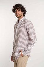 ⁦DALYDRESS Men Fancy Regular Fit Linen Shirt With Long Sleeves And Spread Collar DDMxx005412 Modern⁩ - الصورة ⁦2⁩