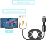 ⁦كابل فيديو او صوت RCA من جينهيزو - ملحقات مكون وحدة التحكم بالالعاب للتوصيل باجهزة بلاي ستيشن 1 وبلاي 2 3 طول 6 قدم⁩ - الصورة ⁦3⁩