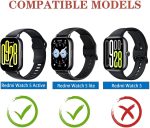 ⁦سوار ساعة متوافق مع ساعة شاومي ريدمي ووتش 5 اكتيف/ريدمي ووتش 5 لايت للرجال والنساء، سوار سيليكون ناعم 22 ملم، سوار رياضي بديل مقاوم للماء وقابل للتعديل من دلع موبايلك⁩ - الصورة ⁦2⁩