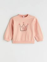 ⁦سويت شيرت مطبوع برقبة دائرية ضيقة وأكمام طويلة للبنات من ال سي وايكيكي، قطعتين⁩ - الصورة ⁦6⁩