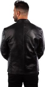 ⁦جاكيت جلد طبيعي للرجال⁩ - الصورة ⁦3⁩