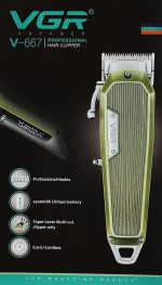 ⁦ماكينة حلاقة وتشذيب الشعر كهربائية وقابلة للتعديل للرجال من في جي ار 2021، V-667⁩ - الصورة ⁦2⁩