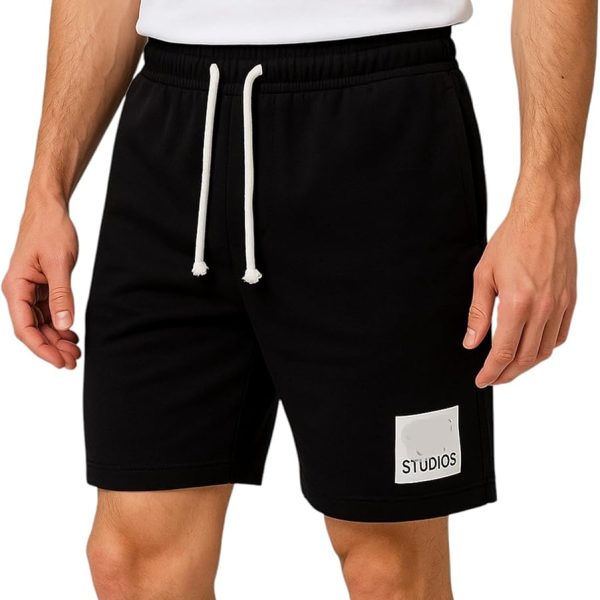 شورت رياضي كاجوال للرجال بخامة مريحة بجيوب جانبية وحبل ربط واستيك فى الوسط للشباب والرجال من ميزا