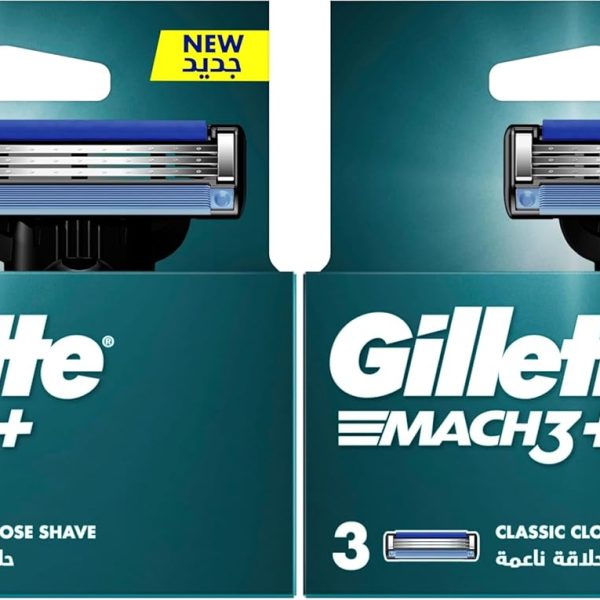 عبوات إعادة تعبئة شفرات لماكينة الحلاقة ماك 3 بلس من جيليت، 3 قطع (2 عبوة)