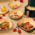 ⁦ورق فرن للقلاية الهوائية مقاس 20 سم من ديبونيور، 100 ورقة للمقلاة الهوائية، غير لاصق، فرن ورقي للاستعمال مرة واحدة للقلاية الهوائية سعة 5-8 لتر والفرن ةالقلايات والميكروويف (مربع)⁩ - الصورة ⁦7⁩