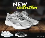 ⁦حذاء رياضي كاجوال للرجال -مريح جدا-خفيف الوزن- خامات طبيعيه مقاومة للبكتريا والفطريات والروائح الكريهه – الألوان {رمادى & أسود & أبيض} - (HK01)⁩ - الصورة ⁦3⁩