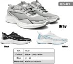 ⁦حذاء رياضي كاجوال للرجال -مريح جدا-خفيف الوزن- خامات طبيعيه مقاومة للبكتريا والفطريات والروائح الكريهه – الألوان {رمادى & أسود & أبيض} - (HK01)⁩ - الصورة ⁦2⁩