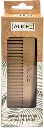 ⁦مشط شعر مصنوع من الخشب الطبيعي مضاد للتجعد ولطيف على فروة الرأس بتصميم صديق للبيئة للاستخدام اليومي من اليس⁩ - الصورة ⁦6⁩