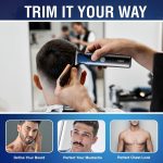 ⁦ماكينة حلاقة احترافية V-986 للرجال بشاشة ليد وشحن من النوع سي وبطارية ليثيوم 1200 ميلي امبير في الساعة مع وقت تشغيل 150 دقيقة جي ار لون أزرق، من فى جى ار⁩ - الصورة ⁦7⁩