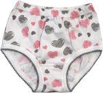 ⁦بابيلون طقم ملابس داخلية للبنات مكون من فانلة بدون اكمام وملابس داخلية بطبعة قلوب من قطعتين (عبوة من قطعة واحدة)⁩ - الصورة ⁦3⁩