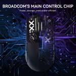 ⁦ماوس العاب لاسلكي خفيف الوزن X11 من اتاك شارك مع شريط لاصق مضاد للانزلاق، تصميم ذاتي اللصق، مقابض جانبية محسنة، وسادات مقاومة للعرق/ معجون مضاد للعرق، مقصوص ليناسب المقاس (اسود)⁩ - الصورة ⁦7⁩