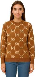 Meza Womens Crew Neck Sweater Full Sleeve Letter Print Knitted Pullover Spark137