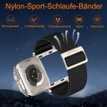 ⁦سوار سولو لوب نايلون متوافق مع ساعة آبل الترا 2/الترا 49 ملم 45 ملم 46 ملم 44 ملم 42 ملم للرجال والنساء، سوار رياضي مرن مضفر من القماش الناعم لسلسلة اي ووتش SE 10/9/8/7/6/5/4⁩ - الصورة ⁦6⁩