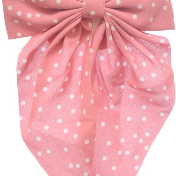 مشابك شعر بتصميم فيونكة للبنات من دافان - لون وردي