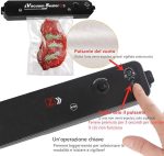 ⁦Vacuum Sealer Vacuum Machine, Automatic Vacuum Sealer Sous Vide, Film Sealer for Dry or Moist Food, Includes 10 Vacuum Bags and Hose⁩ - الصورة ⁦2⁩