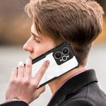 ⁦جراب مضاد للصدمات والخدوش شفاف مضاد للاصفرار حماية كاملة مزود بحماية للكاميرا وفريم مرن لهاتف ريلمي 15 / ريلمي 15 برو ( realme 15/ realme 15 pro cover ) (black)⁩ - الصورة ⁦4⁩