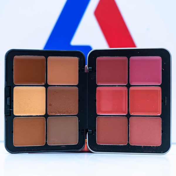 باليت بلشر وكونتور 2×1 كريمي وبودرة - 12 لون، من مايت سينما