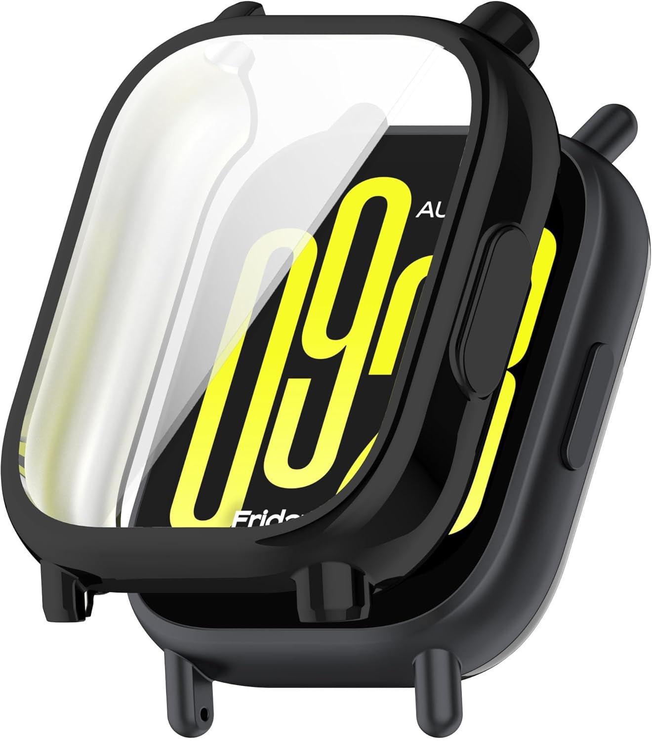 71weygzOaTL._AC_SL1500_.jpg هيكل حماية لساعة شاومي ريدمي 5 اكتيف من دلع موبايلك، هيكل مع شاشة حماية، هيكل حماية عالي الدقة HD، هيكل حماية من السيليكون الناعم لساعة شاومي ريدمي 5 اكتيف (لون أسود)