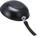 ⁦مقلاة عميقة من الجرانيت مقاس 32 سم بمقبضين، اسود⁩ - الصورة ⁦3⁩