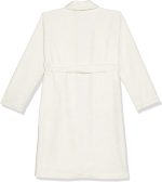 ⁦روب حمام من 100% قطن مصري سريع الجفاف ومريح للاستخدام في المنتجعات الصحية والمنزل من جاكاردينا، أوف وايت (أبيض دون)⁩ - الصورة ⁦2⁩