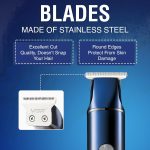 ⁦ماكينة حلاقة احترافية V-986 للرجال بشاشة ليد وشحن من النوع سي وبطارية ليثيوم 1200 ميلي امبير في الساعة مع وقت تشغيل 150 دقيقة جي ار لون أزرق، من فى جى ار⁩ - الصورة ⁦4⁩