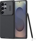 نيلكن حافظة جالكسي اس 25 الترا 5G، حماية الكاميرا، غطاء كاميرا منزلق، حافظة واقية رفيعة ورفيعة لسامسونج جالاكسي S25 الترا (اسود)