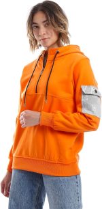 ⁦سويت شيرت حريمي مغلق بغطاء للرأس وسوستة أمامية من سيزر⁩ - الصورة ⁦4⁩