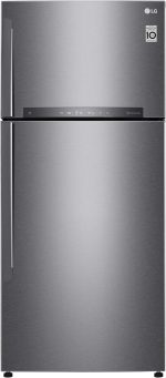ثلاجة موديل GN-H622HQHL - شاشة ليد، سعة 17 قدم مكعب من ال جي، فضي