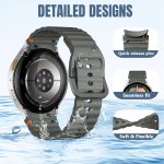 ⁦سوار رياضي سيليكون ناعم لجالاكسي ووتش 6 كلاسيك 47 ملم 43 ملم وجالاكسي ووتش 5 برو وووتش 4 كلاسيك 42 ملم 46 ملم للرجال والنساء بدون فجوات لسامسونج جالاكسي ووتش 7 6 5 4 FE 40 ملم 44 ملم⁩ - الصورة ⁦5⁩