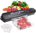 Vacuum Sealer Vacuum Machine, Automatic Vacuum Sealer Sous Vide, Film Sealer for Dry or Moist Food, Includes 10 Vacuum Bags and Hose