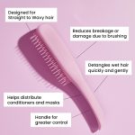 ⁦فرشاة فك تشابك شعر للاستخدام الجاف والرطب، للرجال والنساء وجميع أنواع الشعر، قوية ومرنة تقلل من تقصف الشعر من سامارت، متعددة الألوان⁩ - الصورة ⁦3⁩