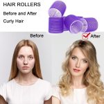 بكرة شعر بلاستيك ذاتية التثبيت لتجعيد الشعر في صالونات التجميل، أدوات تصفيف الشعر المجعد، 4.4 سم، 4 قطع، (متعددة الألوان)