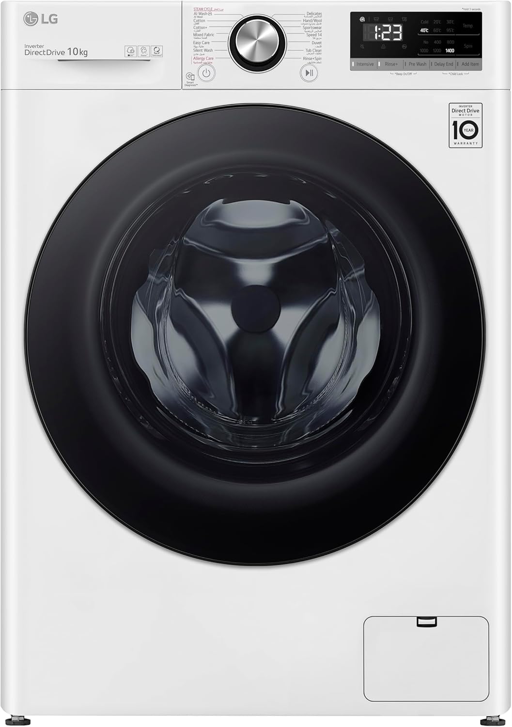 71zBlyXKUL._AC_SL1500_.jpg غسالة فيفيس 10 كجم بتقنية الذكاء الاصطناعي دي دي، من ال جي، أبيض