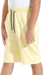 ⁦شورت عصري سادة قطن بأستك عند الخصر للأولاد من اندورا⁩ - الصورة ⁦4⁩