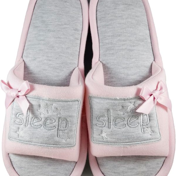 شبشب منزلي للنساء بفتحة أمامية صغيرة مناسب للنوم من شيب سكوير