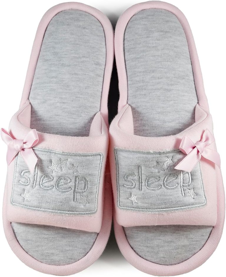 شبشب منزلي للنساء بفتحة أمامية صغيرة مناسب للنوم من شيب سكوير