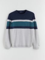 ⁦سترة تريكو رجالي بياقة دائرية وأكمام طويلة، ملابس صوف منسوجة بكتل الألوان من ال سي وايكيكي⁩ - الصورة ⁦2⁩