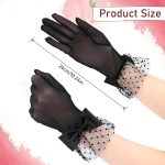 ⁦قفازات دانتيل قصيرة بتصميم أنيق للنساء، مناسبة لحفلات الزفاف وحفلات العشاء والمناسبات الخاصة⁩ - الصورة ⁦2⁩