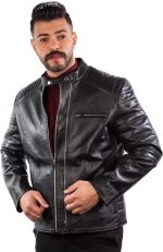 ⁦جاكيت جلد طبيعي للرجال⁩ - الصورة ⁦2⁩