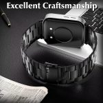 ⁦سوار معدني من هيكساسيدر متوافق مع ساعة هواوي فيت 3، سوار بديل من الفولاذ المقاوم للصدأ لساعة هواوي فيت 3 للنساء والرجال⁩ - الصورة ⁦2⁩