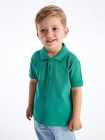 ⁦LC واكيكي تيشرت بيسيك برقبة بولو واكمام قصيرة للاولاد⁩ - الصورة ⁦3⁩