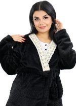 ⁦طقم بيجامة شتوي حريمي فاخرة من دعدوش - بيجاما نسائية فرو من 3قطع لمزيد من الدفء والاناقة⁩ - الصورة ⁦3⁩