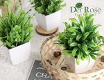 ⁦نباتات صناعية صغيرة في أصيص من دير روز، نباتات صناعية صغيرة لديكور المنزل والأماكن الخارجية وديكور المنزل الريفي والحمام مجموعة من 6 قطع⁩ - الصورة ⁦5⁩