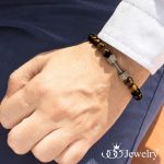 ⁦555 جوليري سوار من الستانلس ستيل قابل للتمدد للرجال والنساء, معدن⁩ - الصورة ⁦2⁩