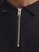 ⁦سويت شيرت جيميل بولو منسوج بنصف سوستة وأكمام طويلة للرجال من جاك اند جونز⁩ - الصورة ⁦6⁩