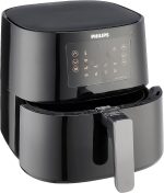 ⁦Philips Airfryer, 5 Portions, 6.2L Capacity, Digital Display, 7 Presets, Black, HD9280/91,International warranty - 220V supply voltage and 50Hz⁩ - الصورة ⁦3⁩
