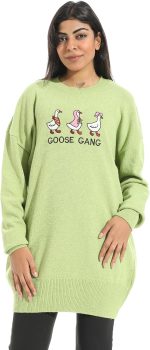 Andora Womens Pullover Sweater Printed Long Sleeves Hoodie