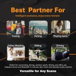 ⁦نظارة ذكية للترجمة بتقنية الذكاء الاصطناعي من جينوفا مع بلوتوث للدردشة جي بي تي للرجال والنساء مع عدسة متغيرة اللون 140 لغة سماعة راس شفافة مع مكبر صوت، مناسبة للسفر والاجتماعات والتجارة والاعمال⁩ - الصورة ⁦7⁩