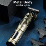 ⁦ماكينة حلاقة الشعر في جي ار الكهربائية للرجال لقص مع امشاط توجيه وشاشة LCD قابلة للتعديل بدون اسلاك كهربائية للمبتدئين والمحترفين صالونات التجميل وتشذيب الشعر.⁩ - الصورة ⁦3⁩